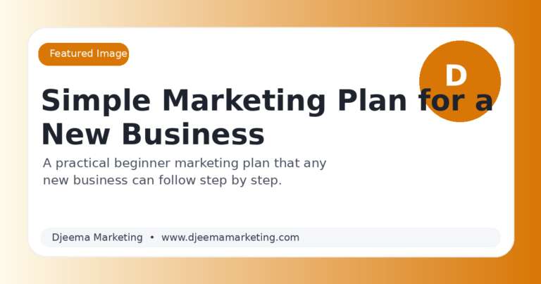 marketing plan for new business